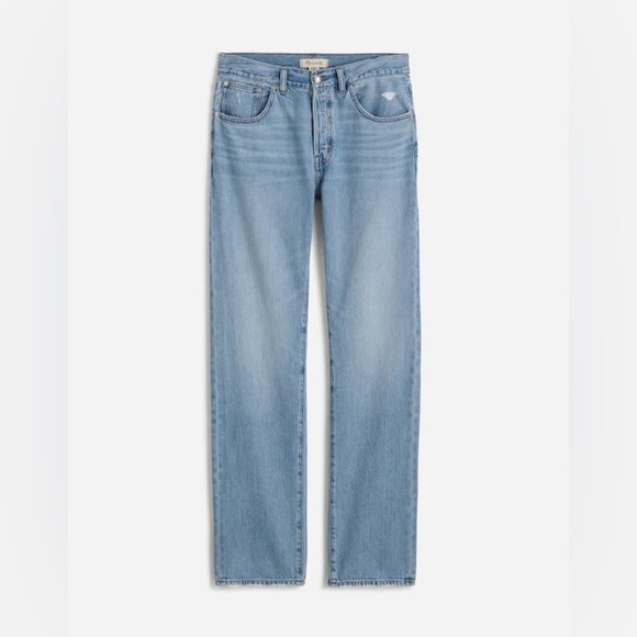 Madewell The Dean Easy Straight Jean in Northridge Wash Airy Denim Size 23 - Picture 6 of 13